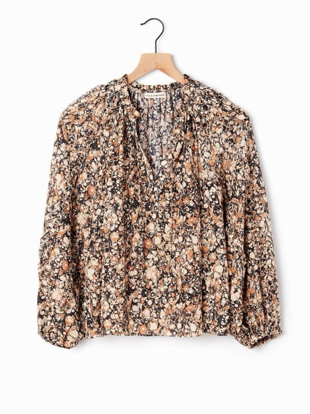 Ulla Johnson Kana Blouse in Marble size 0